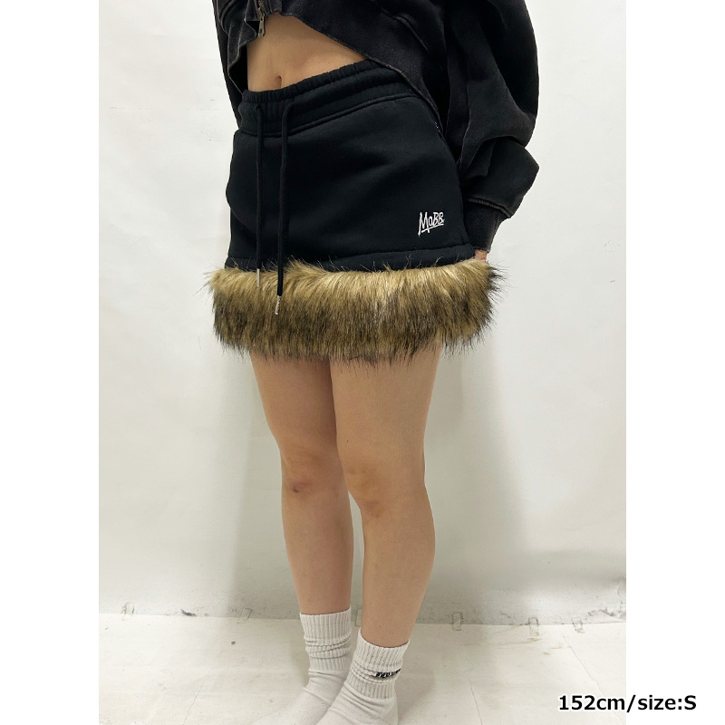 OG SWEAT FUR SKORTS -BLACK- (LADIES)