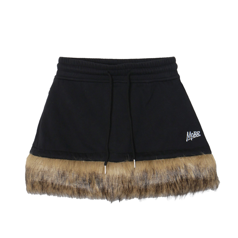 OG SWEAT FUR SKORTS -BLACK- (LADIES)