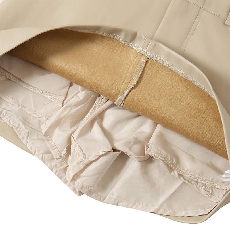 OG ECO LEATHER SKORT -WHITE- (LADIES)