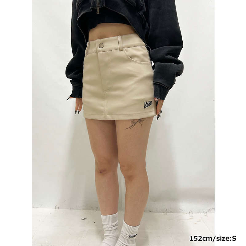 OG ECO LEATHER SKORT -WHITE- (LADIES)