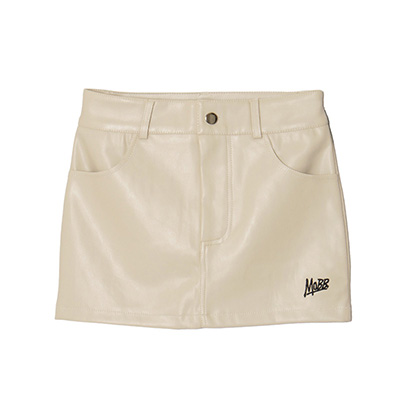 OG ECO LEATHER SKORT -WHITE- (LADIES)