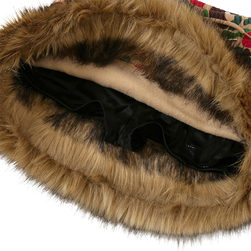 HEART DRIP CAMO FUR SKORT -BEIGE- (LADIES)