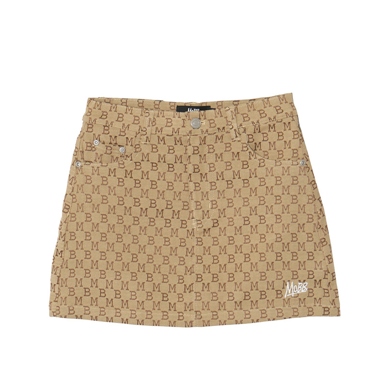 MONOGRAM JACQUARD SKORT -BEIGE- (LADIES)