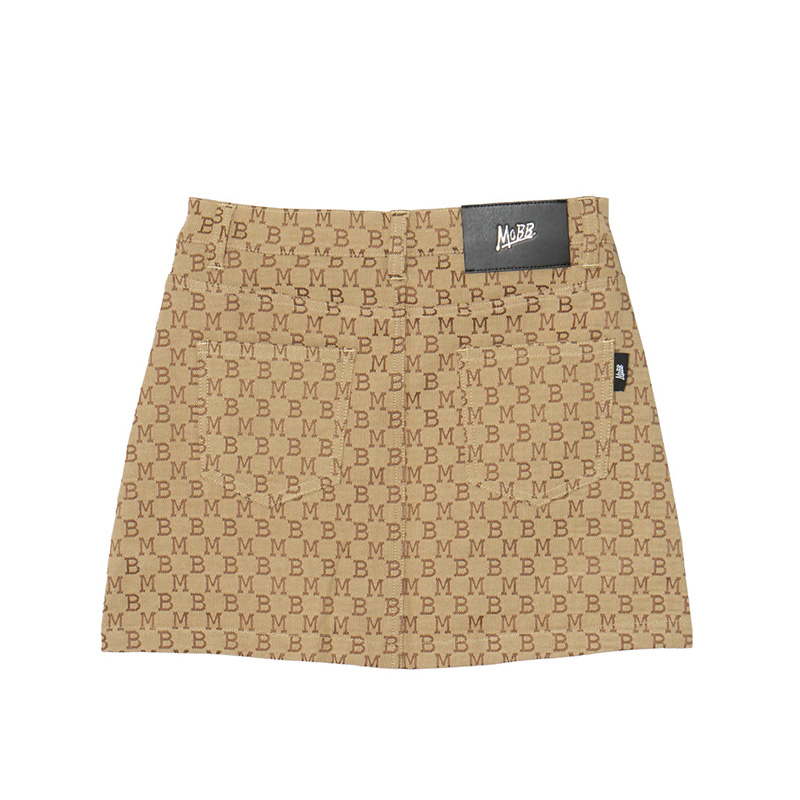 MONOGRAM JACQUARD SKORT -BEIGE- (LADIES)