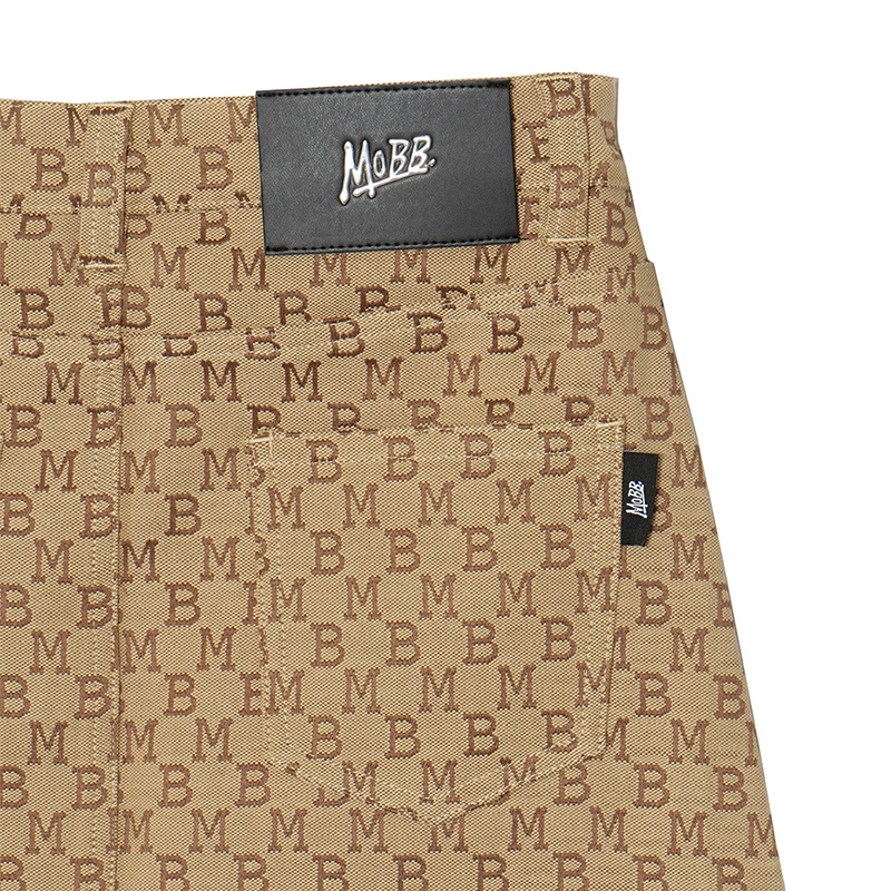 MONOGRAM JACQUARD SKORT -BEIGE- (LADIES)