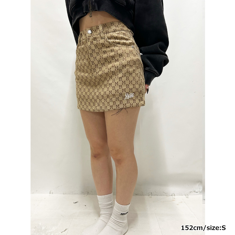 MONOGRAM JACQUARD SKORT -BEIGE- (LADIES)