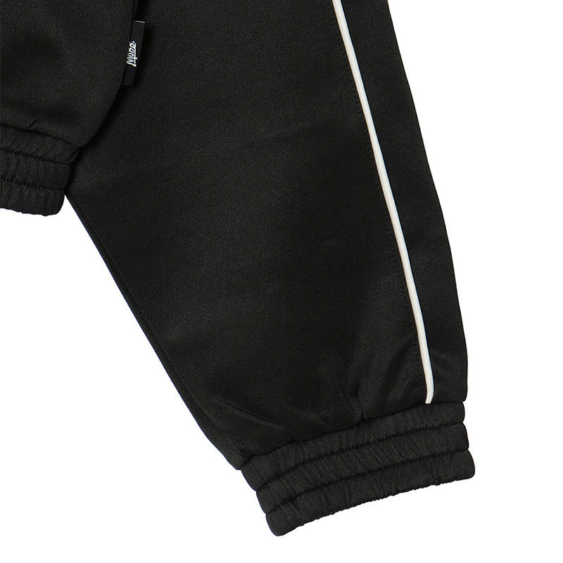 JERSEY TRACK CROPPED JACKET -BLACK- (LADIES)