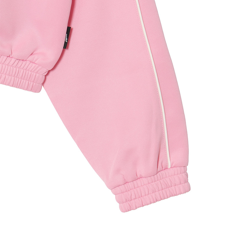 JERSEY TRACK CROPPED JACKET -PINK- (LADIES)