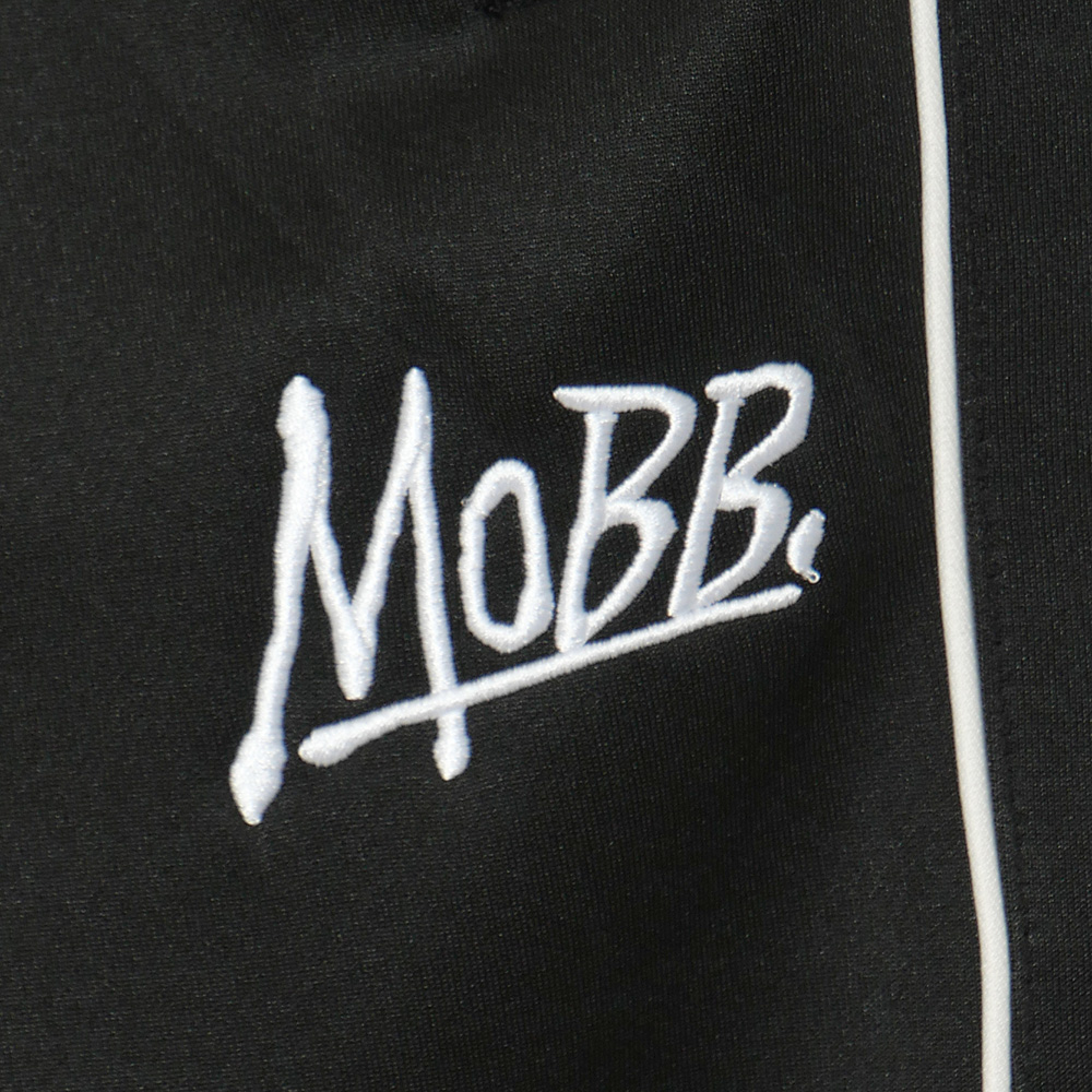 JERSEY TRACK SNAP PANTS -BLACK- (LADIES)