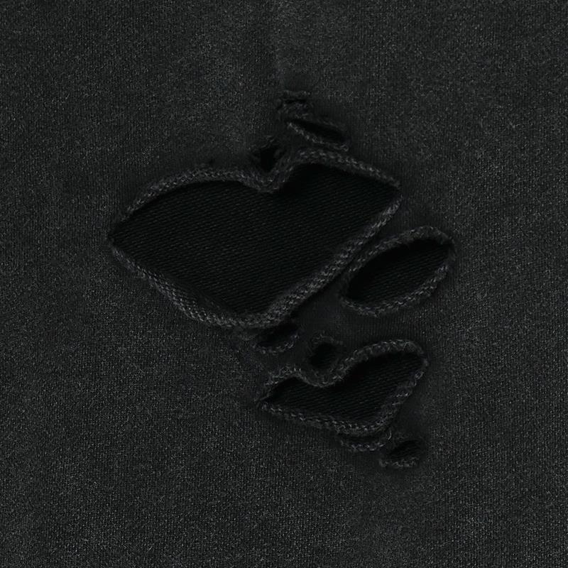 OG PIGMENT DAMAGE SWEAT PANTS -BLACK - (LADIES)