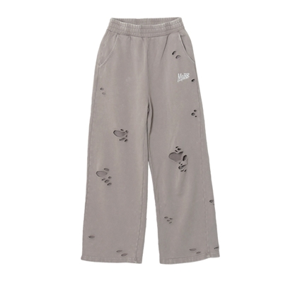 OG PIGMENT DAMAGE SWEAT PANTS -GREY - (LADIES)