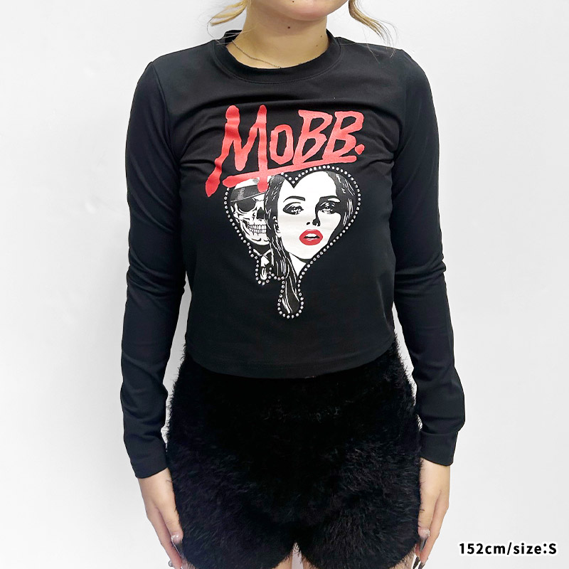GRAM HEART L/S T-SHIRT -BLACK- (LADIES)