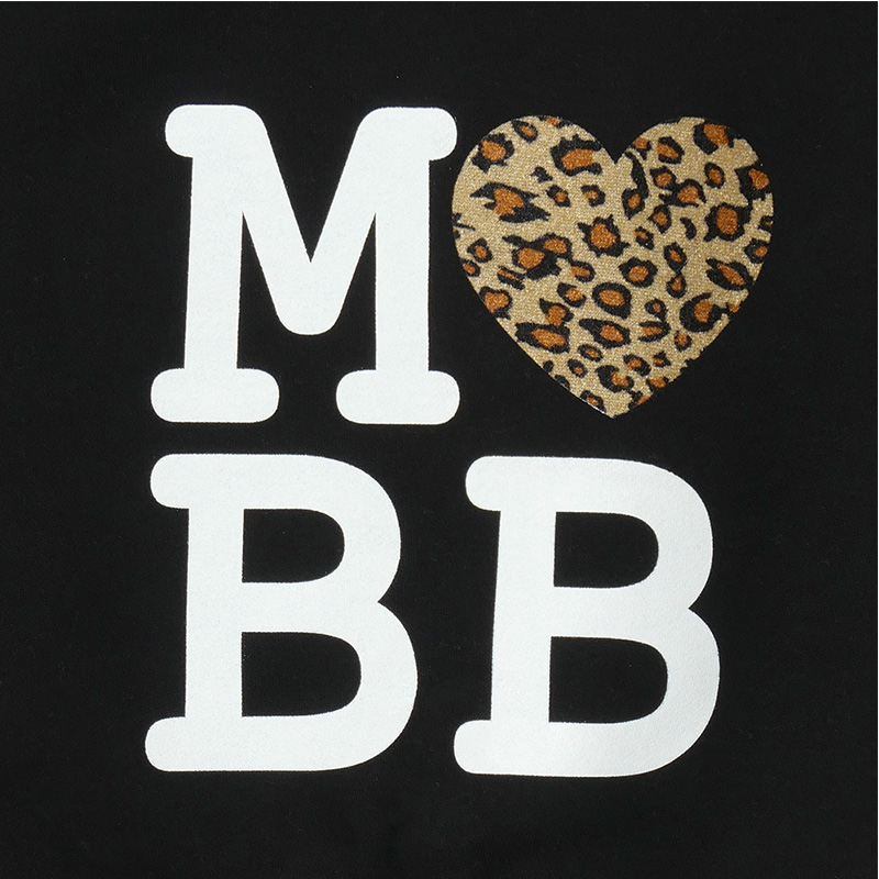 MOBB LOVE LEOPARD CROOPED SWEAT -BLACK- (LADIES)
