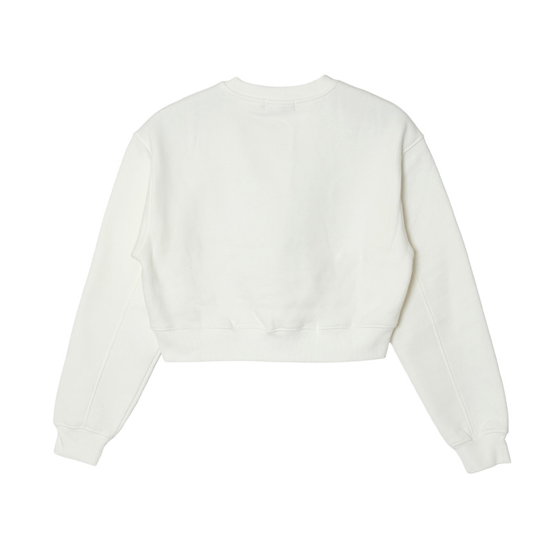 MOBB LOVE LEOPARD CROOPED SWEAT -WHITE- (LADIES)