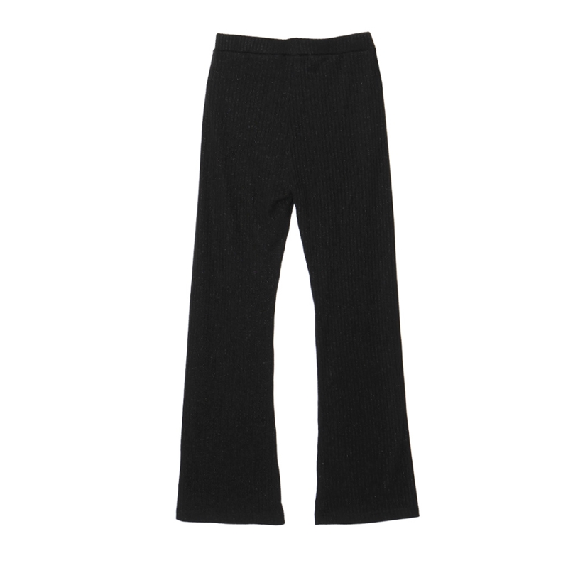 GLITTER RIB PANTS -BLACK- (LADIES)