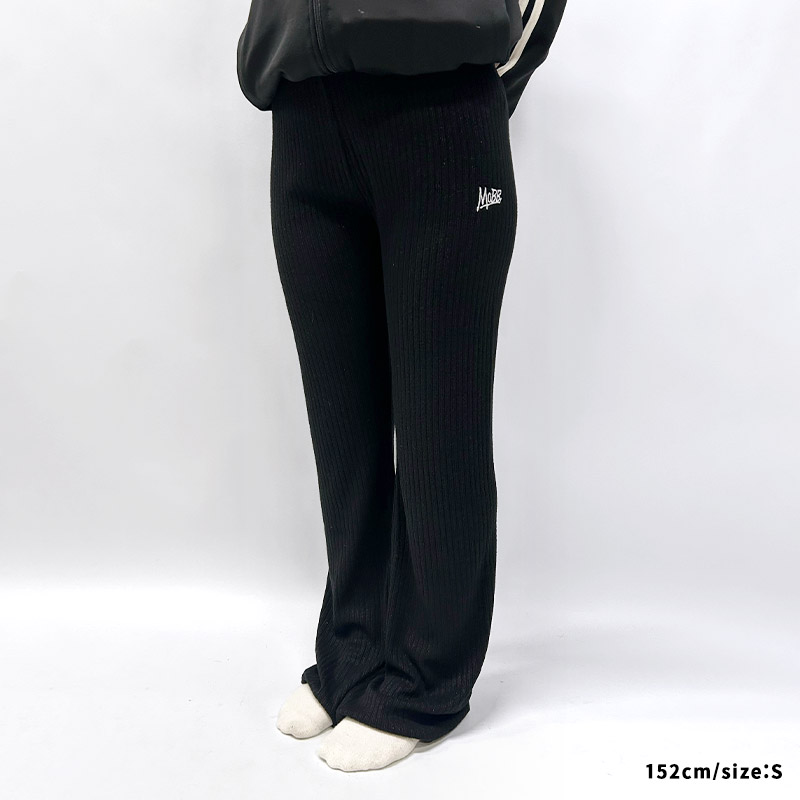 GLITTER RIB PANTS -BLACK- (LADIES)