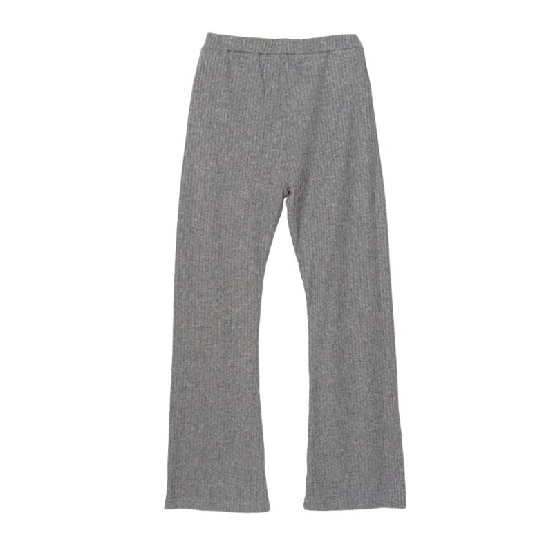 GLITTER RIB PANTS -GREY- (LADIES)