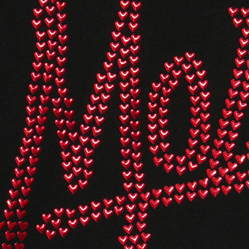 OG METAL HEART HOODIE -BLACK×RED- (LADIES)