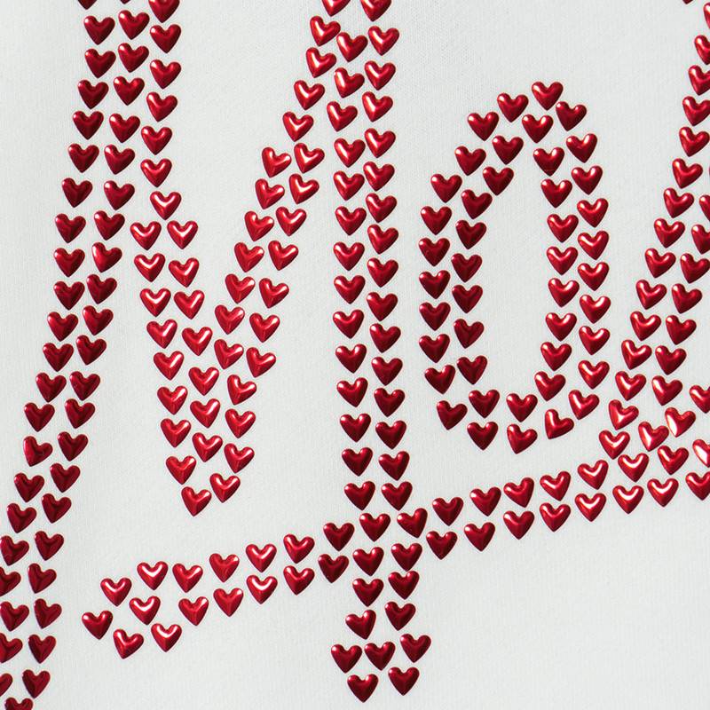 OG METAL HEART HOODIE -WHITE×RED- (LADIES)