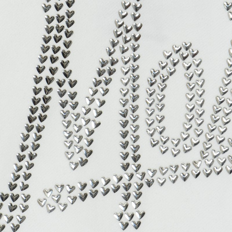 OG METAL HEART HOODIE -WHITE×SILVER- (LADIES)