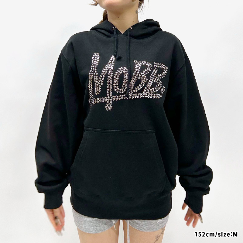 OG METAL HEART HOODIE -WHITE×SILVER- (LADIES)