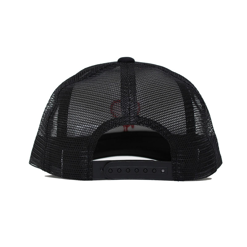 HEART DRIP MESH CAP -BLACK-