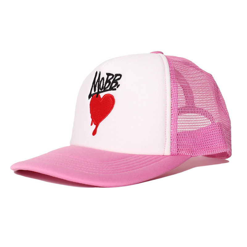 HEART DRIP MESH CAP -PINK-