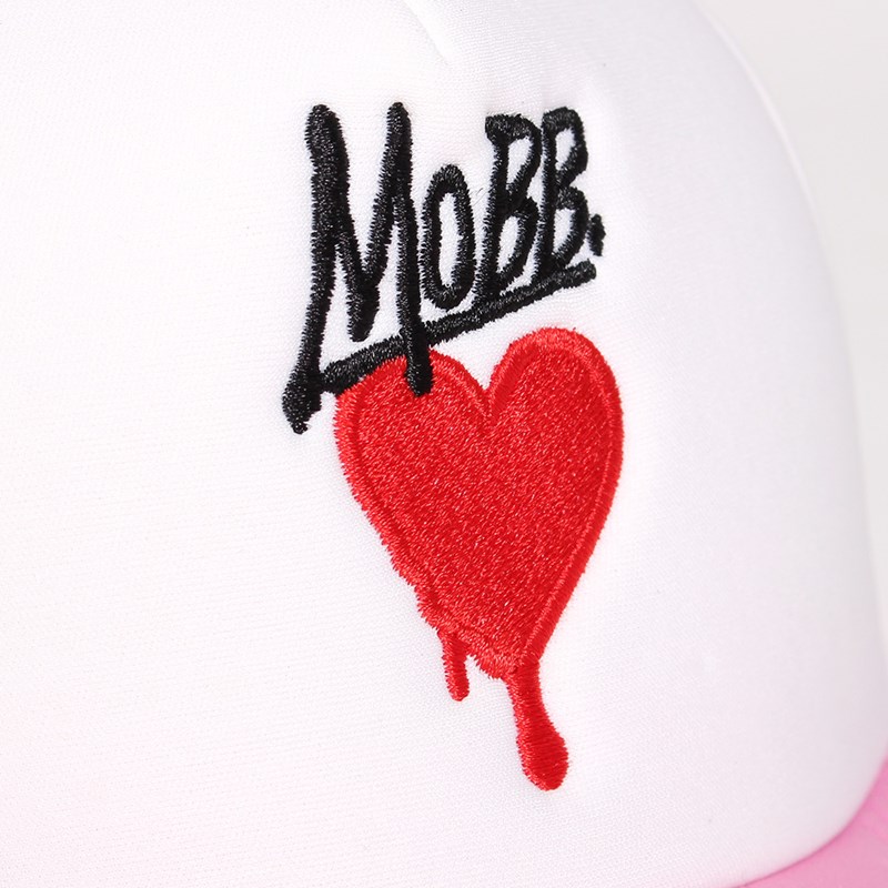 HEART DRIP MESH CAP -PINK-