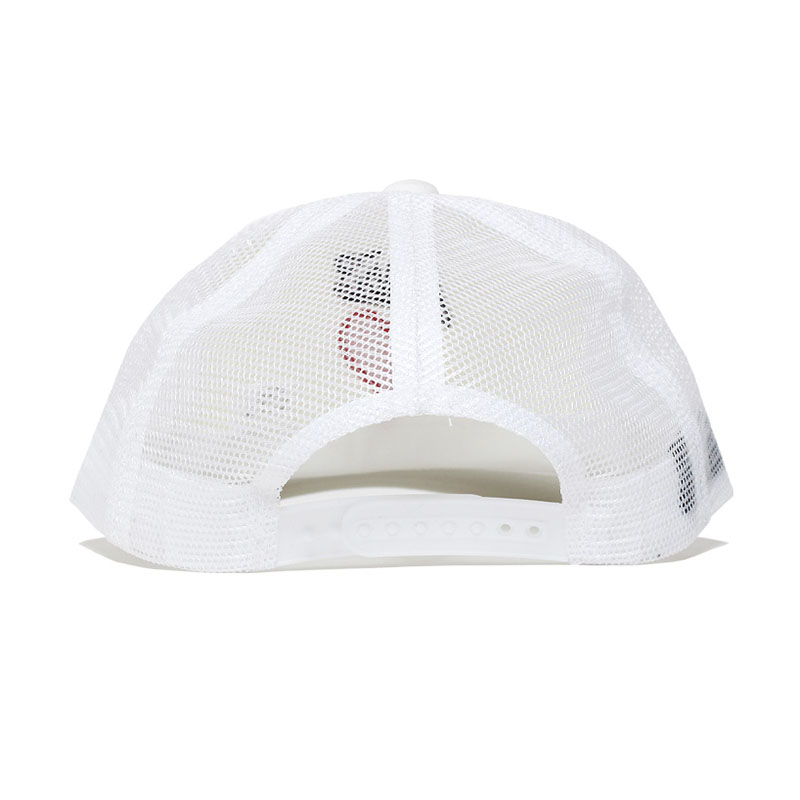 HEART DRIP MESH CAP -WHITE-