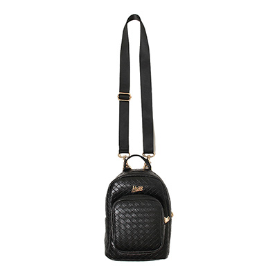 INTRECCIATO 2WAY MINI BAG -BLACK-