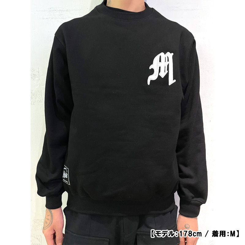 OLD OG WAPPEN CREW SWEAT -BLACK-