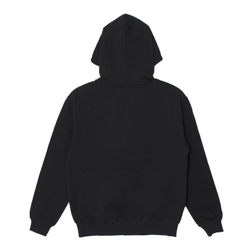 HEART DRIP WAPPEN ZIP HOODIE -BLACK-