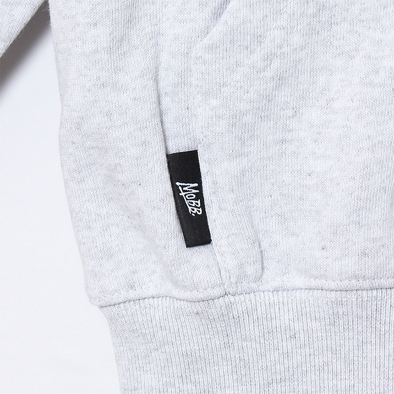 HEART DRIP WAPPEN ZIP HOODIE -GREY-