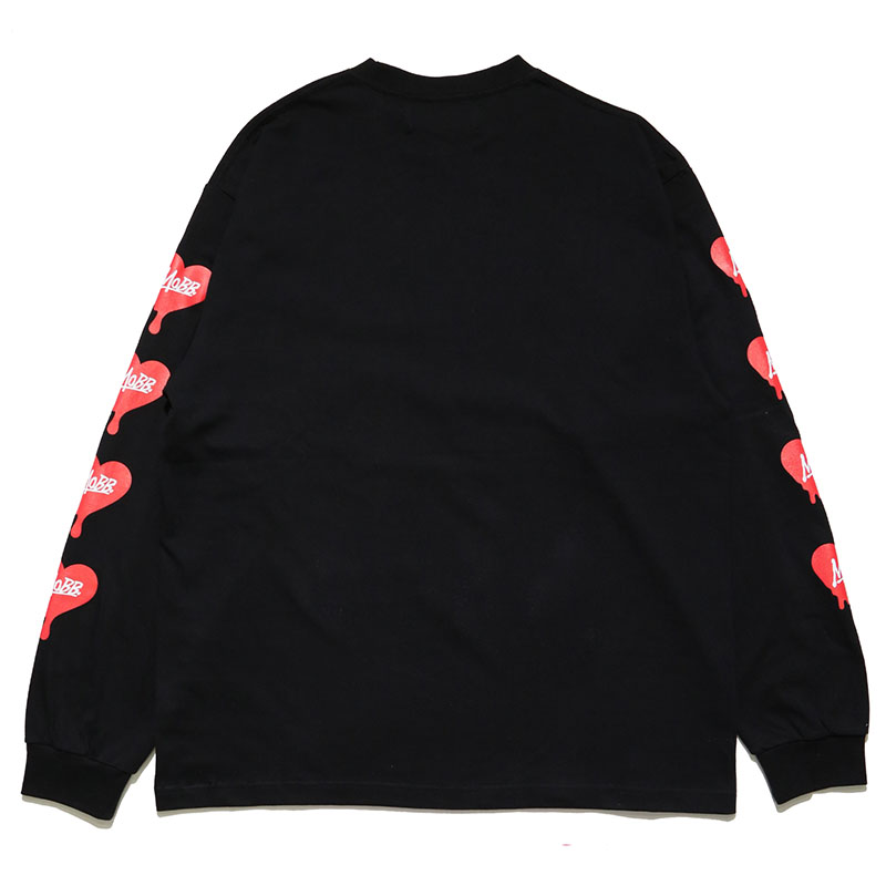 HEART L/S T-SHIRT -BLACK-