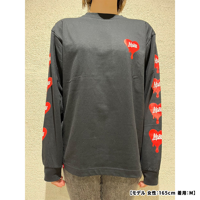 HEART L/S T-SHIRT -BLACK-