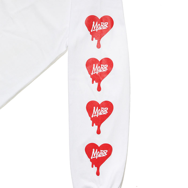 HEART L/S T-SHIRT -WHITE-