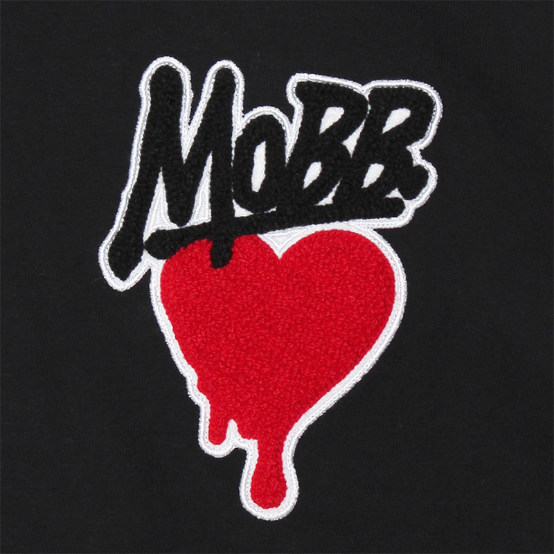 HEART DRIP WAPPEN T-SHIRT -BLACK-