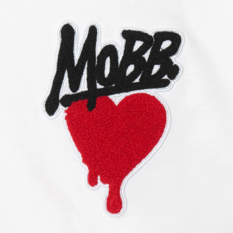 HEART DRIP WAPPEN T-SHIRT -WHITE-