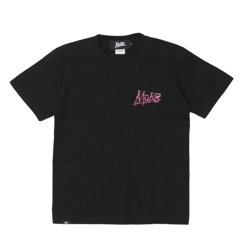 OG RHINESTONE S/S T-SHIRT -BLACK×PINK-