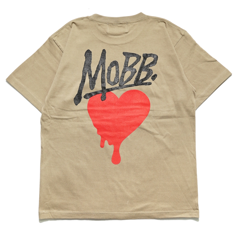 【予約:3月末頃入荷予定】 HEART DRIP T-SHIRT -BEIGE-