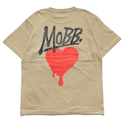 HEART DRIP T-SHIRT -BEIGE-