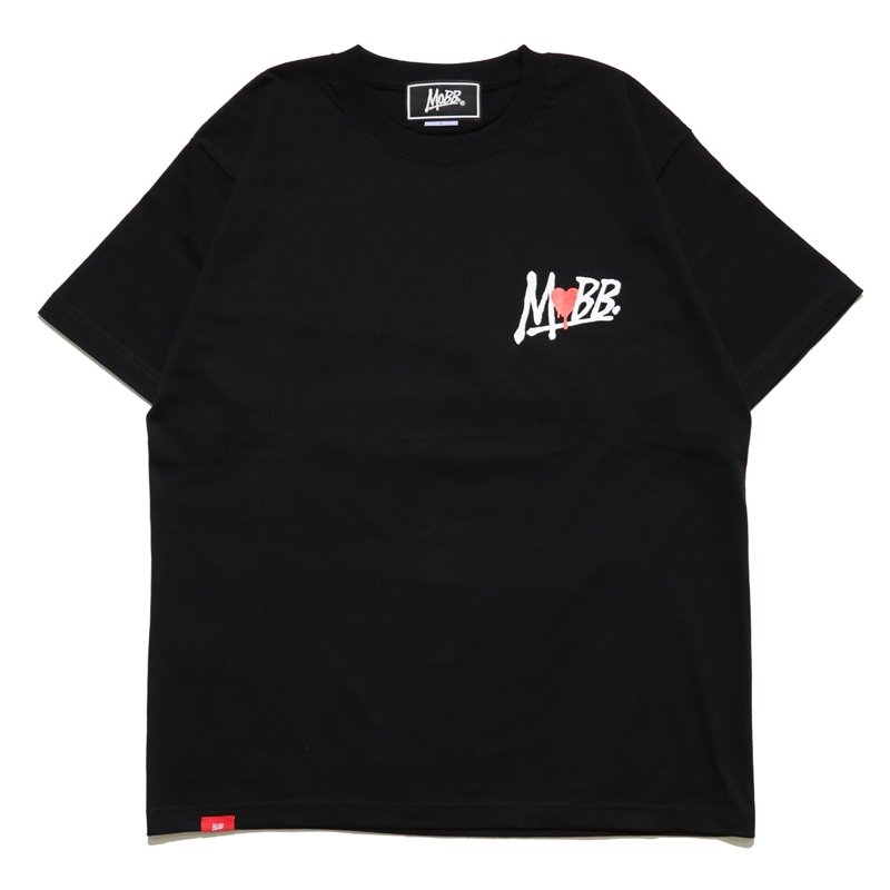 【予約:3月末頃入荷予定】 HEART DRIP T-SHIRT -BLACK-