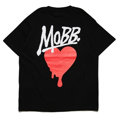 HEART DRIP T-SHIRT -BLACK-