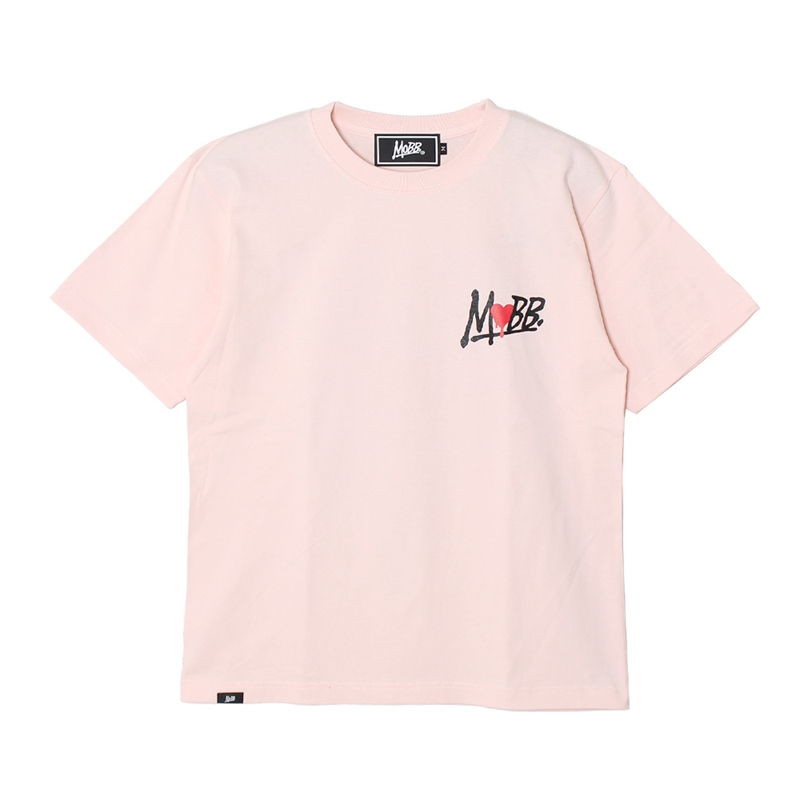 HEART DRIP T-SHIRT -L.PINK-