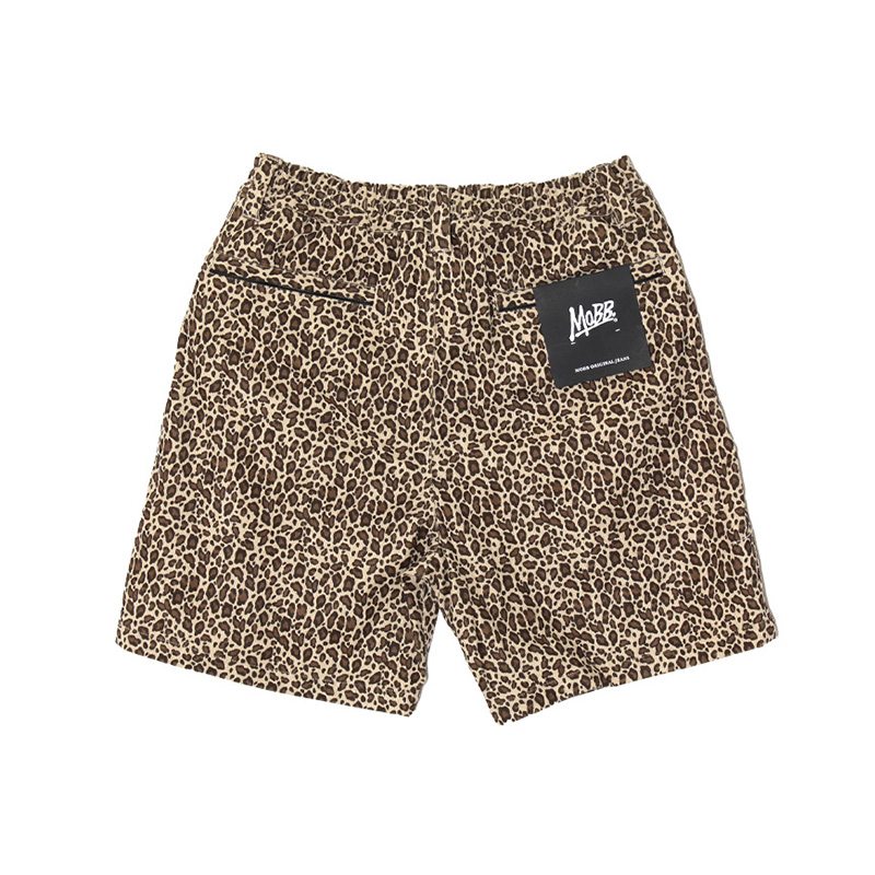 LEOPARD CORDUROY SHORTS -BEIGE-