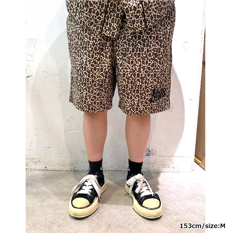 LEOPARD CORDUROY SHORTS -BEIGE-