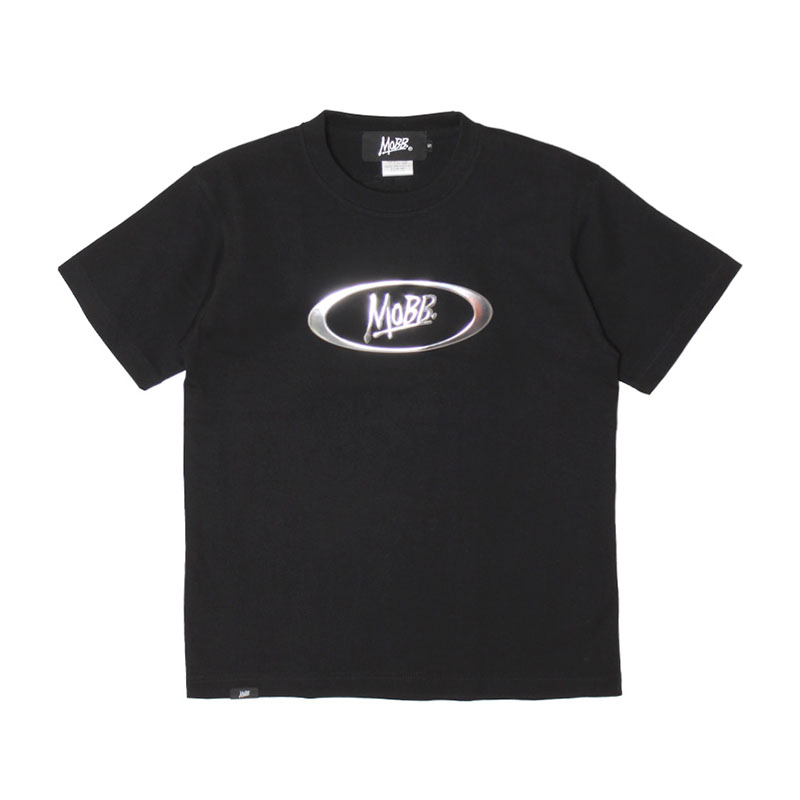 OVAL METALLIC T-SHIRT -BLACK-