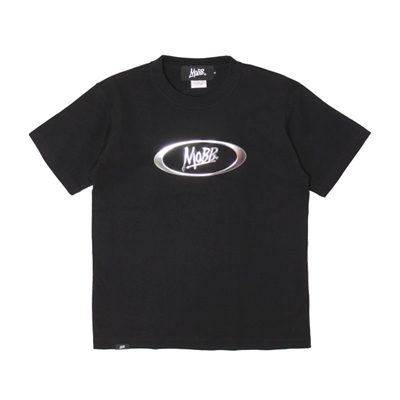 OVAL METALLIC T-SHIRT -BLACK-(L)