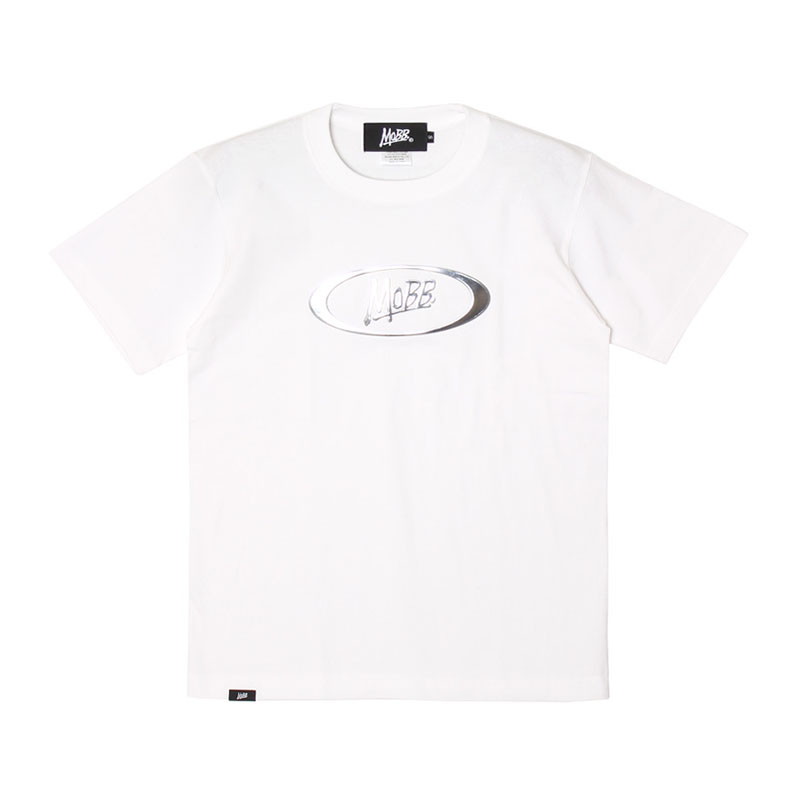OVAL METALLIC T-SHIRT -WHITE-