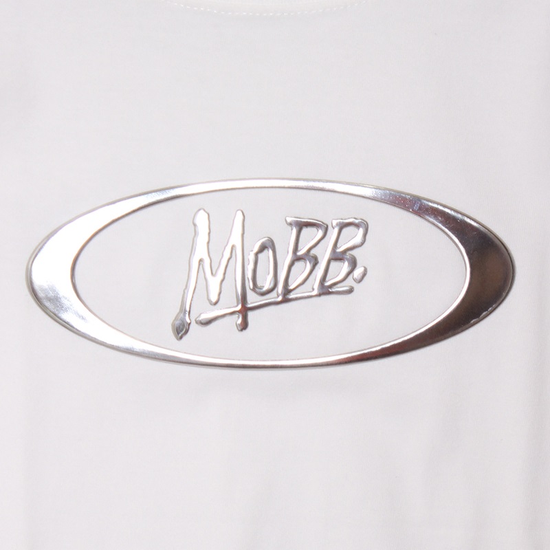 OVAL METALLIC T-SHIRT -WHITE-